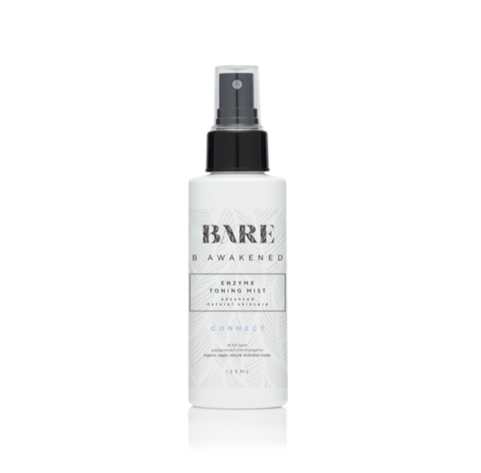 Toning mist, advanced natural skincare, mindful beauty, conscious beauty, bare movement.