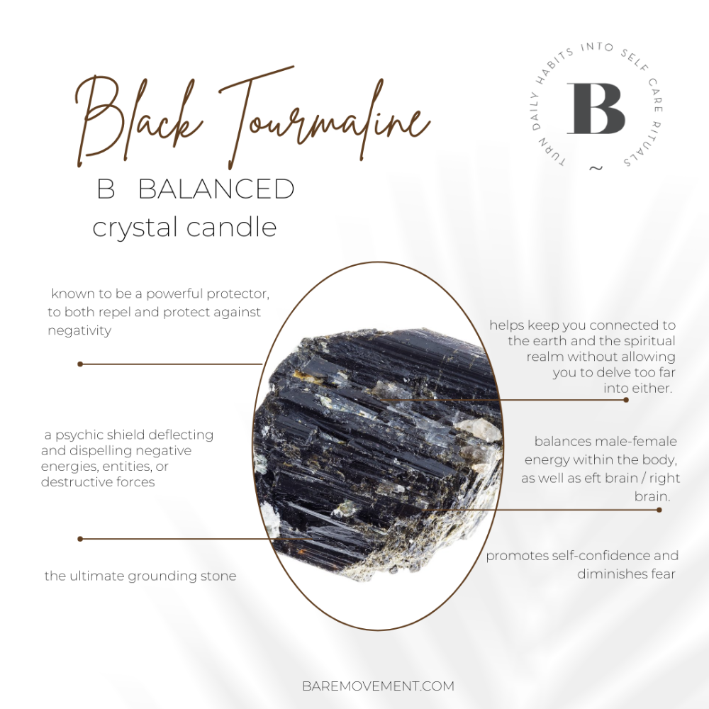black tourmaline candle