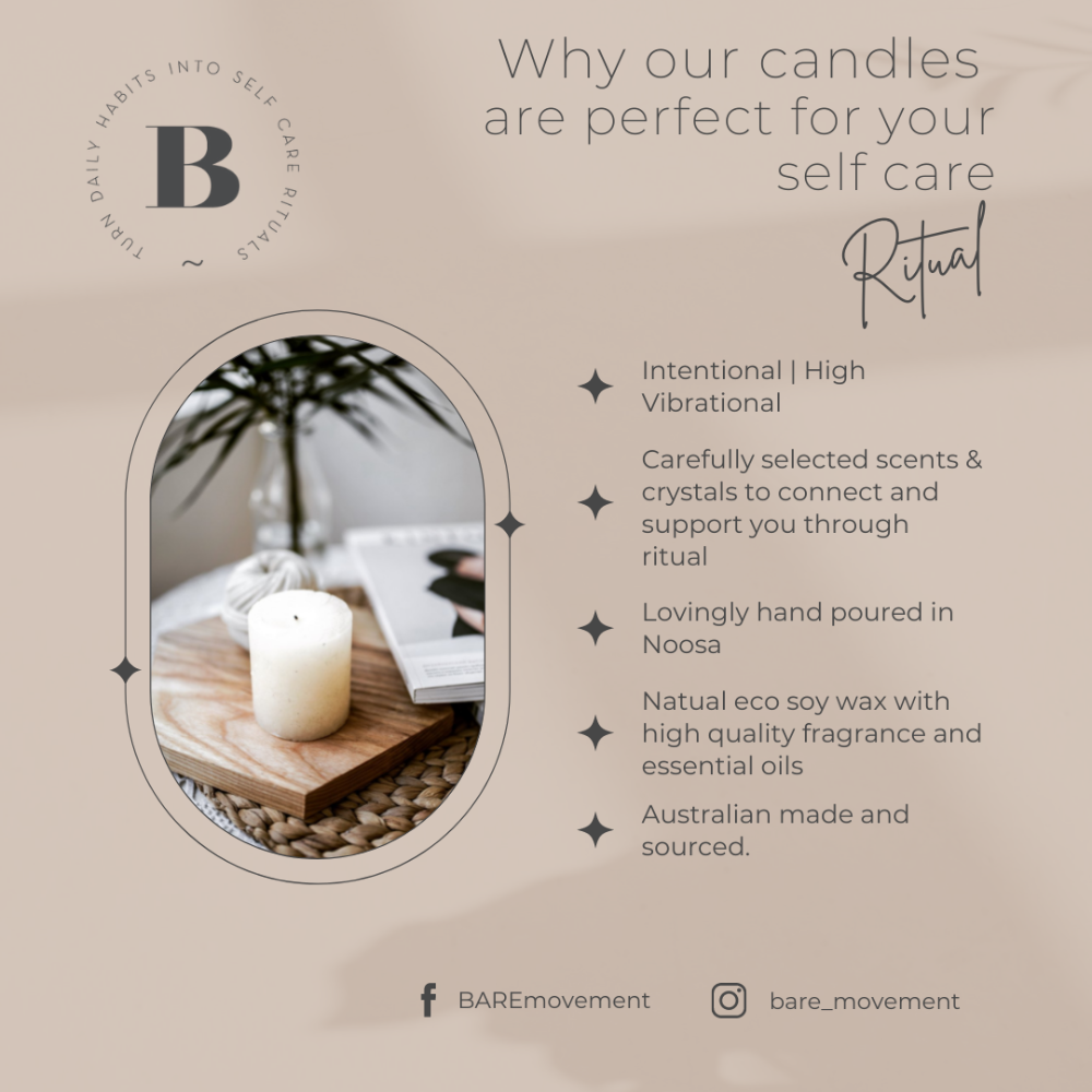 Crystal Candle |  B ENLIGHTENED | Frankincense + Myrrh